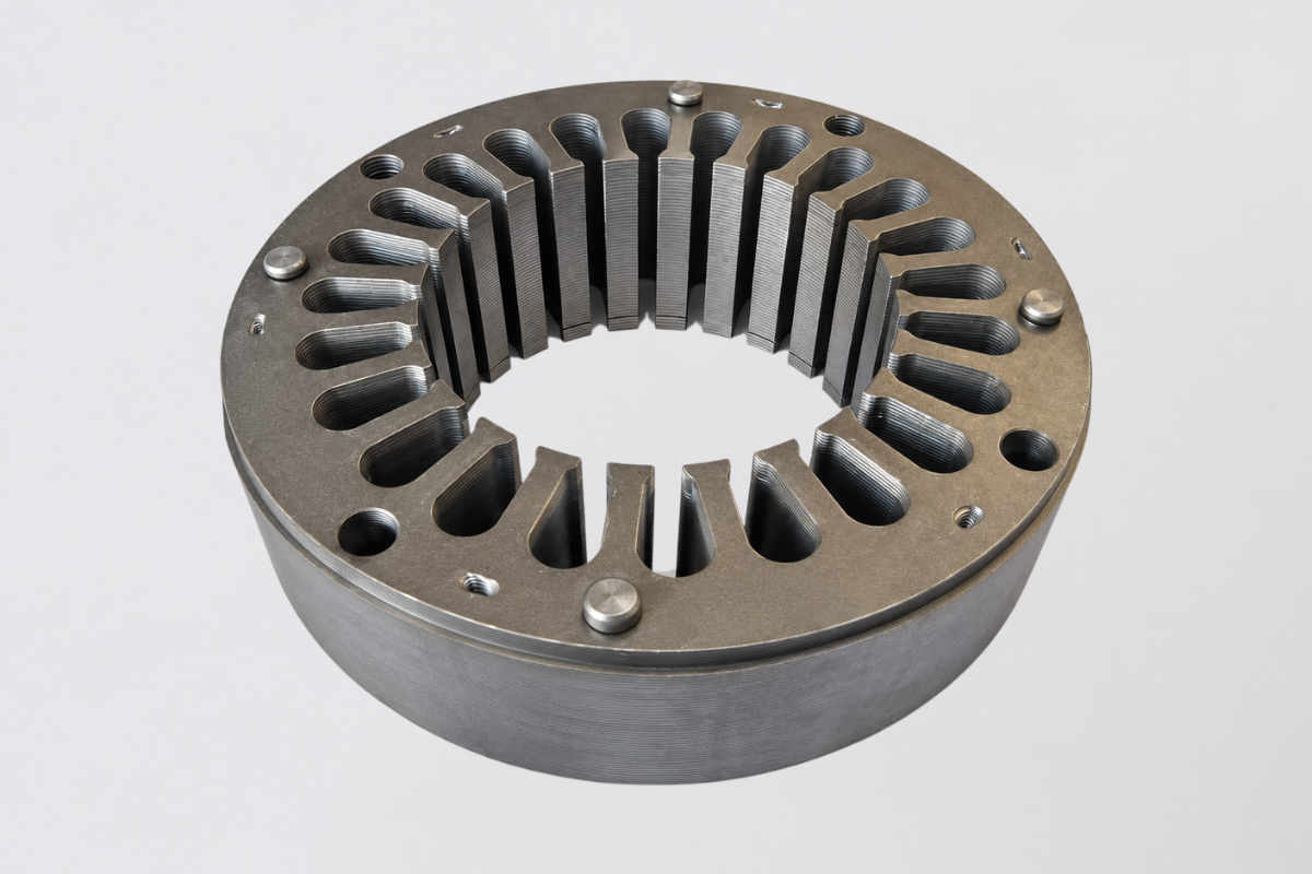 Dummy manufacturing image showing robotic assembly equipment
